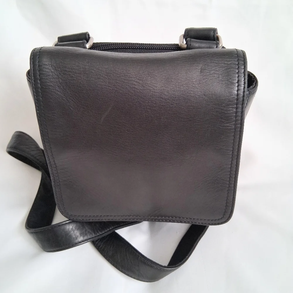 mens leather black hobo bag